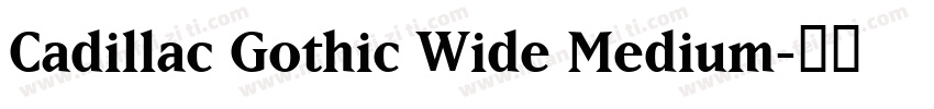 Cadillac Gothic Wide Medium字体转换